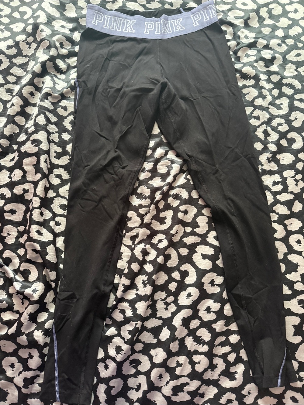 PINK Victoria's Secret Black Men's Performance Leggings with Branded Waistband